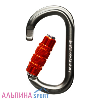 Карабин Вертикаль GRAY овал трехтактный (Keylock)_v04