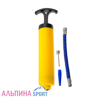 Насос универсальный-20 см- 2 насадки + шнур-цвета МИКС-yllow
