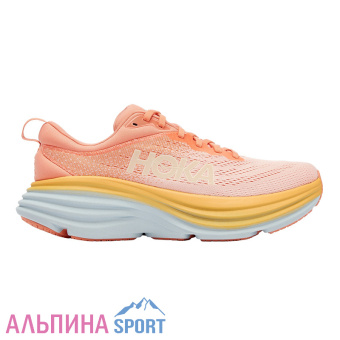 Кроссовки женские HOKA W BONDI 8 Shell Coral-Peach Parfait_Site_v01