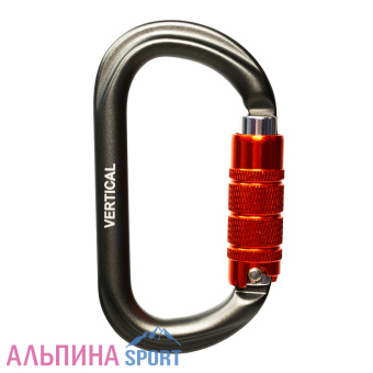 Карабин Вертикаль GRAY овал трехтактный (Keylock)_v02