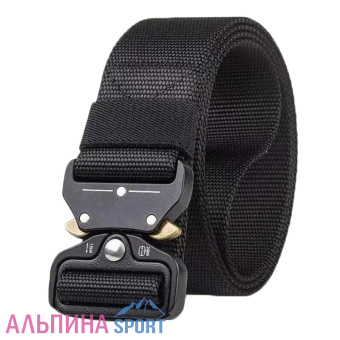 Ремень туристический 1,2м с быстросъемной пряжкой черный_v01