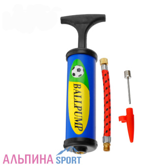 Насос для мячей, 15 см, 3 насадки-3
