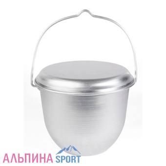 Котелок костровой СЛЕДОПЫТ конический, 4,5 л, алюминий_v01