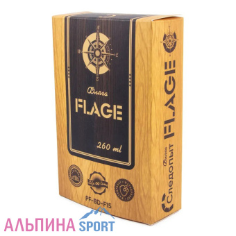 Фляжка СЛЕДОПЫТ - Flage в кож. чехле с тиснением 260 мл цв. корич_v06